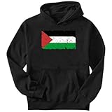 Sweatshirt Black   Palestine Vintage - Retro / Destroyed   Flag X-Large