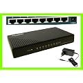 Switch Reseau Fast Ethernet RJ45 - 8 Ports - compatible ADSL / BOX / MAC / PC / Portable / seven / Vista / XP ...