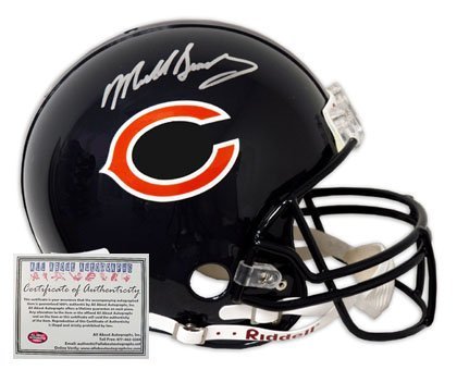 Mike Singletary Chicago Bears NFL Hand Signed Mini Replica Football Helmet