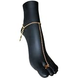 Barefoot Sandal, Chain Bondage Anklet In Gold