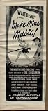 1946 Movie Ad, Walt Disney presents 
