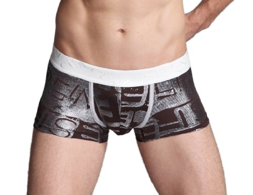 99extra Underwear Men's Tinsel Ice Silk Skinny Boxer Briefs