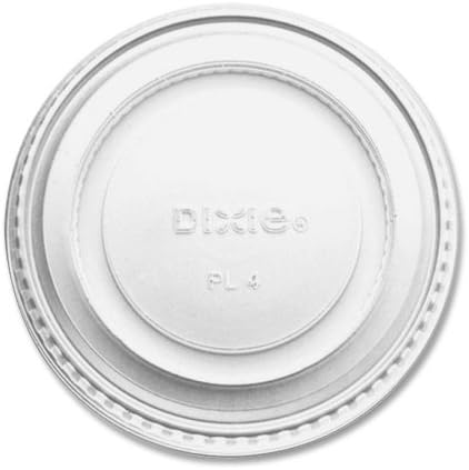 Wholesale CASE of 5 - Dixie Foods Souffle Cup Lids-Souffle Lids, 4oz., 2400/CT, White