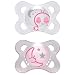 MAM 523322 - Night Silikon 0-6, Schnuller, f�r M�dchen, Doppelpack, farblich sortiert - BPA frei