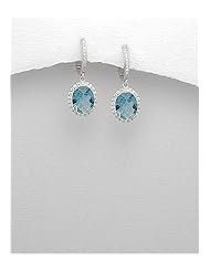 CZ Earrings In 92.5 Sterling Silver