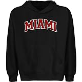 NCAA Miami University RedHawks Youth Black Arch Applique Pullover Hoody