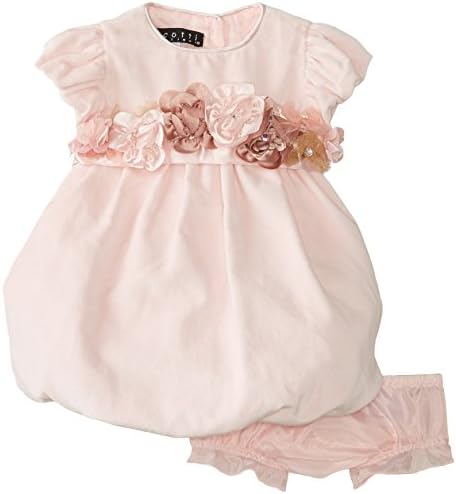 Biscotti Baby-Girls Newborn Winter Blooms Velvet Bubble Dress