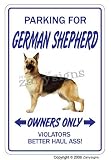 GERMAN SHEPHERD ~Novelty Sign~ dog pet parking working