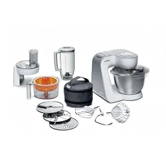 Bosch MUM54230 K�chenmaschine Styline / 900 Watt / Edelstahl-R�hrsch�ssel / Durchlaufschnitzler / Mixeraufsatz Kunststoff / Knethaken Metall / Zitruspresse / R�hr-/Schlagbesen