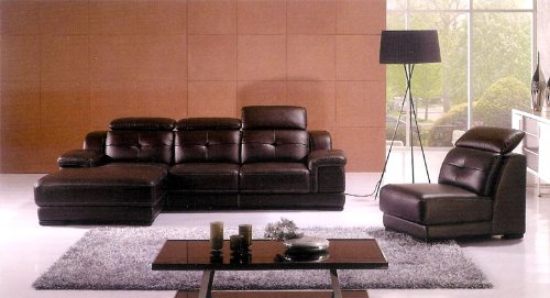 3pc Modern Sectional Leather Sofa Set #AM-L310-DC 