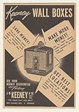 IMAGE OF 1940 Keeney Wall Box Jukebox Print Ad (45269)