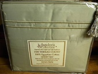 JS Sanders 1500 Thread Count Sheet Set Queen Size Olive Green