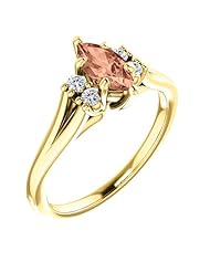 18K Yellow Gold 8.00x4.00mm Marquise Cut Imperial Topaz and Diamond Ring -- LIFETIME WARRANTY