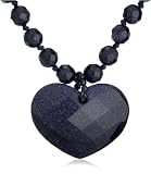 Lola Rose Baby Faceted Heart Necklace in Blue Sandstone