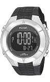 Pulsar Men's Digital Chronograph Silver-Tone Black Resin Strap Watch #PR2003