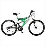 Mongoose Maxim Dual-Suspension Mountain Bike (24-Inch Wheels, Green)