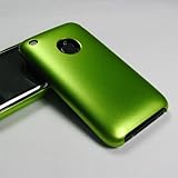 iPhone 3G 3GSケース アルミニウム グリーン 液晶保護フィルム付 送料無料