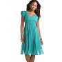Suzi Chin Dress, Silk Chiffon Empire-Waist