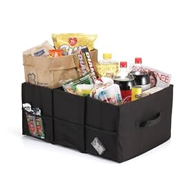 Jokari Grocery Tote and Car Trunk Organizer, Black