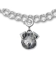 Sterling Silver Australian Shepherd Charm for Charm Bracelet by The Magic Zoo