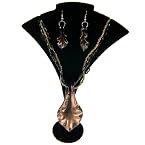 Black & Bronze Glass Earring & Necklace Set