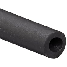 High Temperature Viton Rubber Tubing, Very Flexible, Black, Opaque, 60A Durometer, Metric