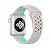 Apple Watch Sport Band, Lamshaw Soft Silicone Sport Replacement Strap for Apple iWatch / New Apple iWatch Series 2 / Apple Watch Series 1 / Nike Sport Band. (Nike+_38mm Pink+Green)