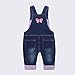 Kidscool Baby Girls Casual Soft Denim Overalls Rabbit