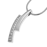 Oliver Weber 8655 Rhodium Plated Metal Swarovski Crystal Ladies Pendant + 15.5 Chain