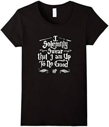 I solemnly swear that I am up to no good shirt - Female Large - Black