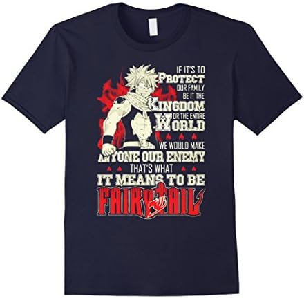 Men's Anyone Our Enemy That's What It Means To Be Fairy Tail TShir XL Navy