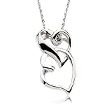 Friendship Heart Necklace in Sterling Silver