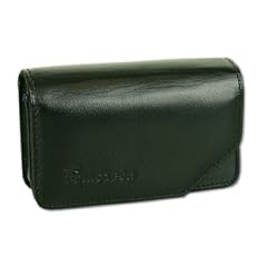 DINOTECH Hochwertige Leder Kamera Tasche / Etui in SCHWARZ mit Magnetverschluss f�r Panasonic Lumix DMC TZ31 TZ 25 TZ22 TZ20 TZ18 TZ10 TZ8 -- NIKON S8000 S8100 S8300 P300 -- CANON SX 210 SX 220 SX230 SX240 SX260 -- SONY DSC HX7V HX9V -- Casio Exilim EX ZR100 H30 FH100 -- Fujifilm FinePix F600EXR