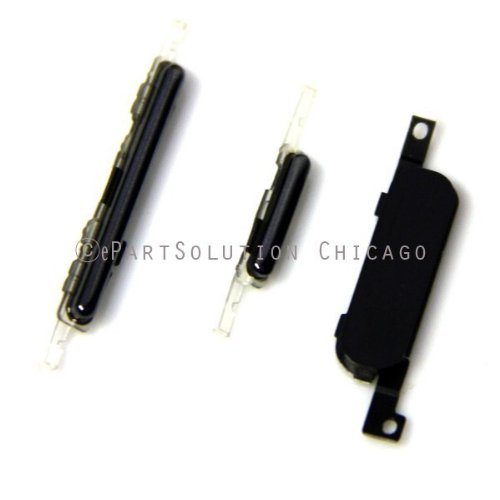 ePartSolution-Samsung Galaxy Note 2 II N7100, i317, i605, L900, R950, T889 Gray Home Button +Volume+Power Button Replacement Part USA Seller