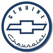 GENUINE CHEVROLET Round Tin Sign 11.75" Dia.