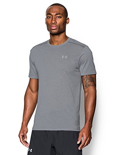 Under Armour Men's Streaker Run Short Sleeve T-Shirt, Steel (036), Large