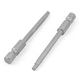 uxcell　六角ドライバービット　六角棒　磁気ドライバー　磁気　六角ヘッド　１０個入り　グレー
