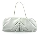 Glamourous Ladies Satin Evening Bag - Silver