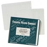 Ekonomik A - Wirebound Check Register Accounting System, 8-3/4 x 10, 40-Page Book-EKOA