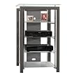 Platinum Mist Audio Rack By Bush Furniture