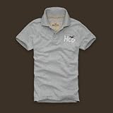 ホリスター Hollister 【正規店買付】並行輸入品 メンズ 半袖　ポロシャツ 【San Clemente】 グレー
