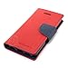 MERCURY Goospery Fancy Diary Case for Apple iPhone 5C Flip Wallet Cover (Red)