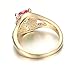 Yoursfs Gorgeous 18K Rose Gold Plated Shinning Crystal Ruby Cocktail Ring