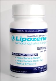 Lipozene 1500mg Maximum Strength Fat Weight Loss 30 Ct