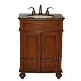 26 Bathroom Furniture Baltic Brown Granite Top Single Sink Vanity Cabinet 132BB