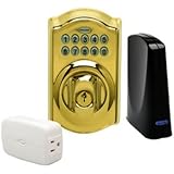Schlage LiNK Wireless Keypad Deadbolt Starter Kit System, Bright Brass