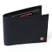 Swiss Bags Men's Leather Wallet - Euro Traveler style with Center Flip ID Window - Black Comes in a Gift Bag