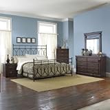 Aspen Falls Full Metal Headboard & Footboard Bedroom Set (1 BX-51281, 1 BX- ....