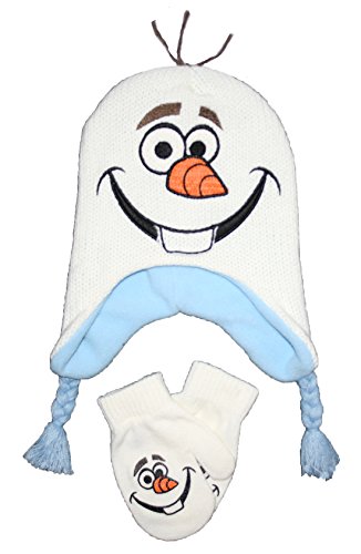 Disney Frozen Olaf Winter Beanie Hat & Mittens Set Toddler 2T - 4T