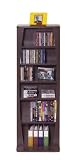 Atlantic 22535605 Canoe 231 CD, 115 DVD/BluRay/Games Wood Cabinet, Espresso